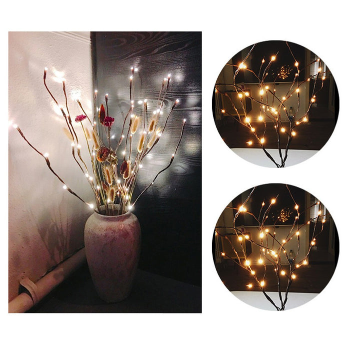 LED Willow Branch Lamp Floral Lights 20 Bulbs Home Christmas Party Garden Decor